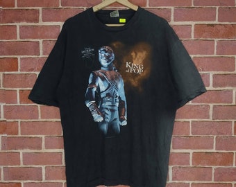 Vintage 90s Michael Jackson King Of Pop Singer Songwriter Promo T-shirt Large size