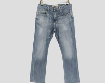 Vintage Wrangler Stonewash Blue Denim Jeans Regular Fit Jeans Faded Stonewash Jeans Wrangler Denim Jeans W35