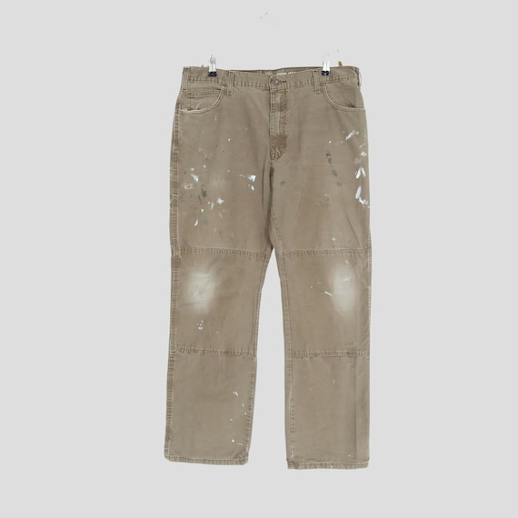 Vintage 90s Dickies Workwear Double Knee Duck Pants Dickies Paint 