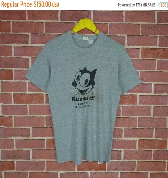 Vintage 80s Levis X Felix the Cat Nice Design T-shirt Medium Size