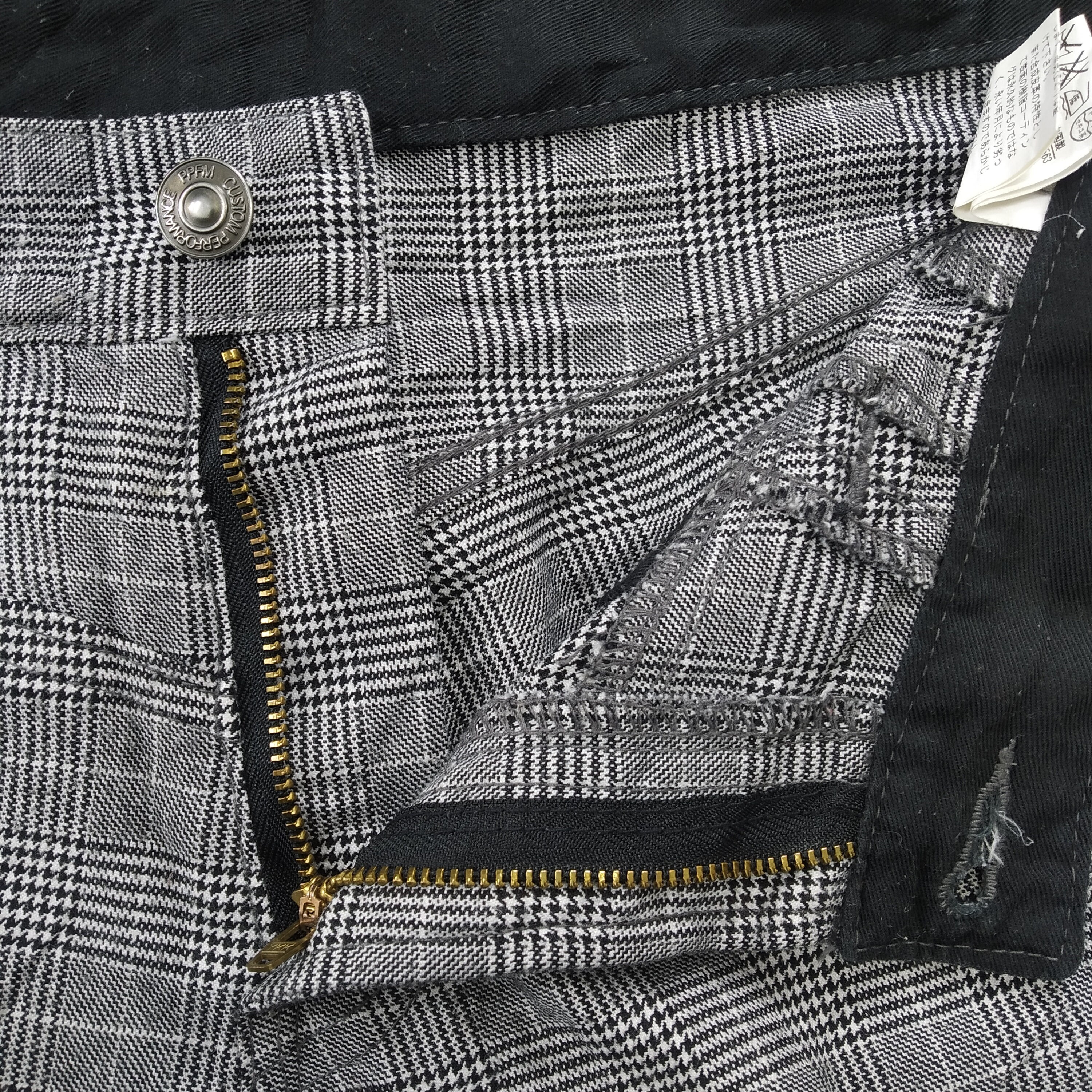 Vintage PPFM Checkered Pants Bondage Pattern Pant PPFM Japanese