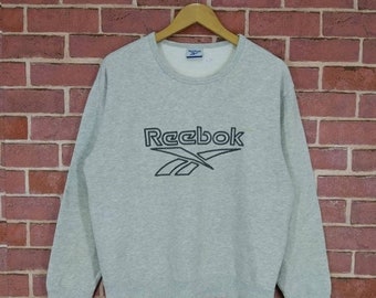 Bluza z dużym haftowanym logo REEBOK w stylu vintage, rozmiar średni