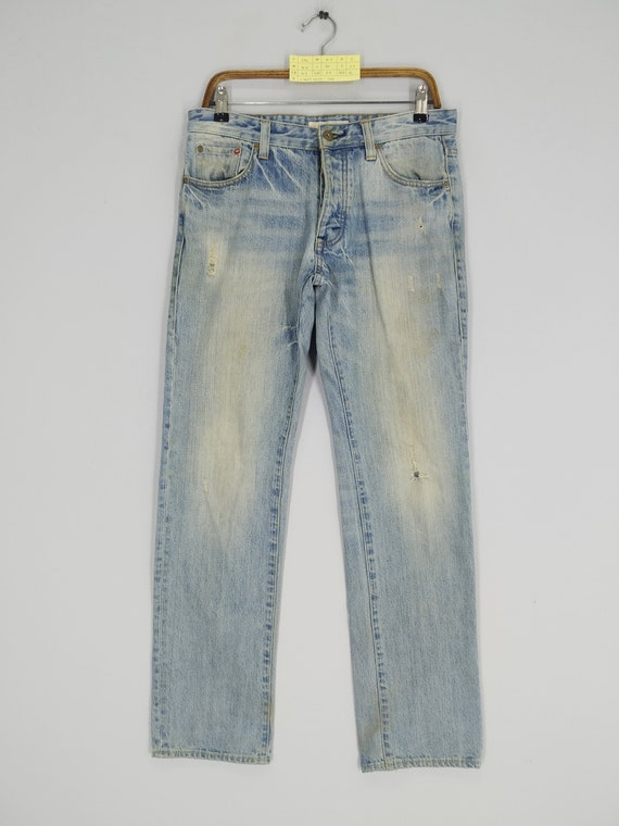 Vintage Mens Distressed Jeans 90s Lee Faded Black Denim Jeans Mens Size  42x30 42 Waist 30 Inseam - Etsy