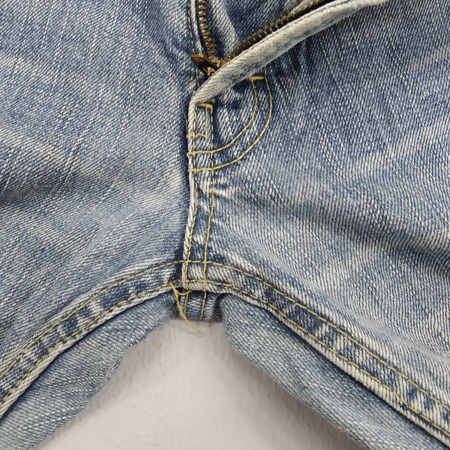 Size 33 Vintage Stone Wash Japan Denim Jeans Faded Blue Jeans