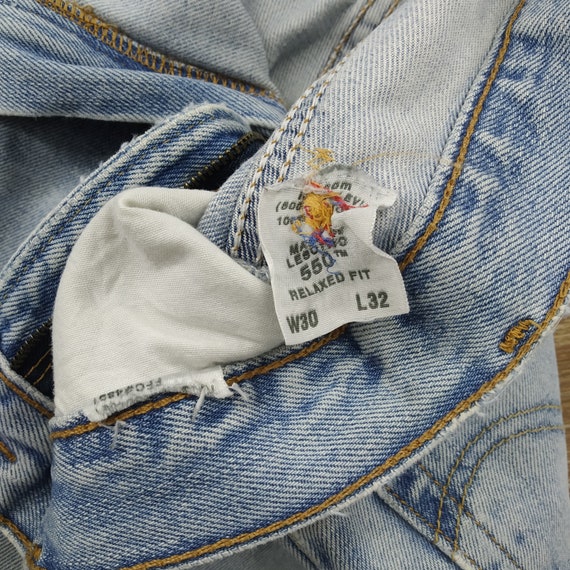 Size 32 Vintage Levi's 550 Relaxed Fit Denim Jean… - image 9