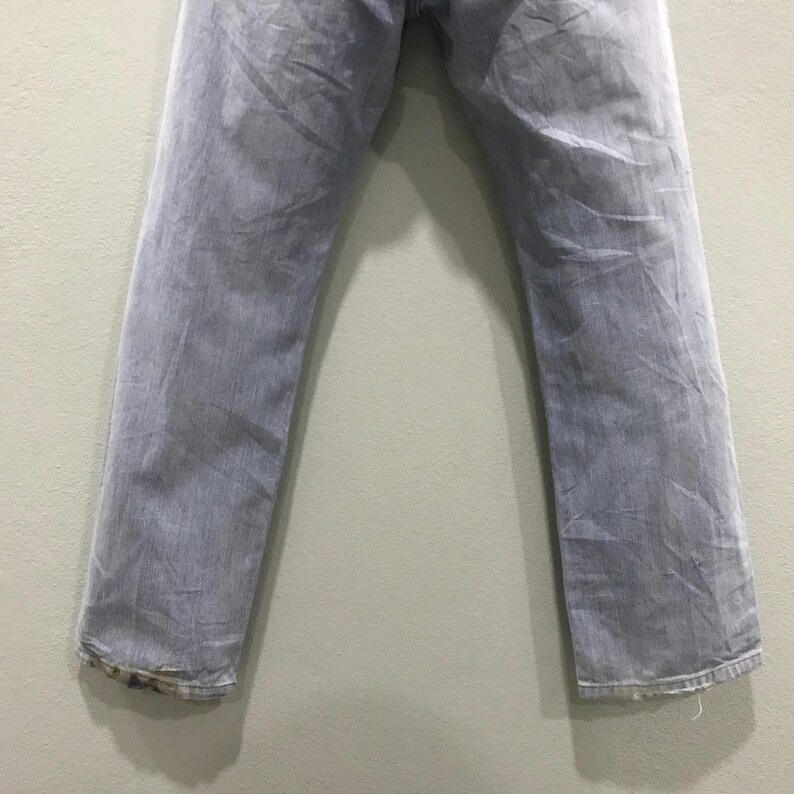 Vintage Wrangler Light Wash Jeans, Wrangler Western Distressed Denim, Wrangler Faded Blue Straight Leg Pants, Wrangler Workwear Ripped W29 image 15