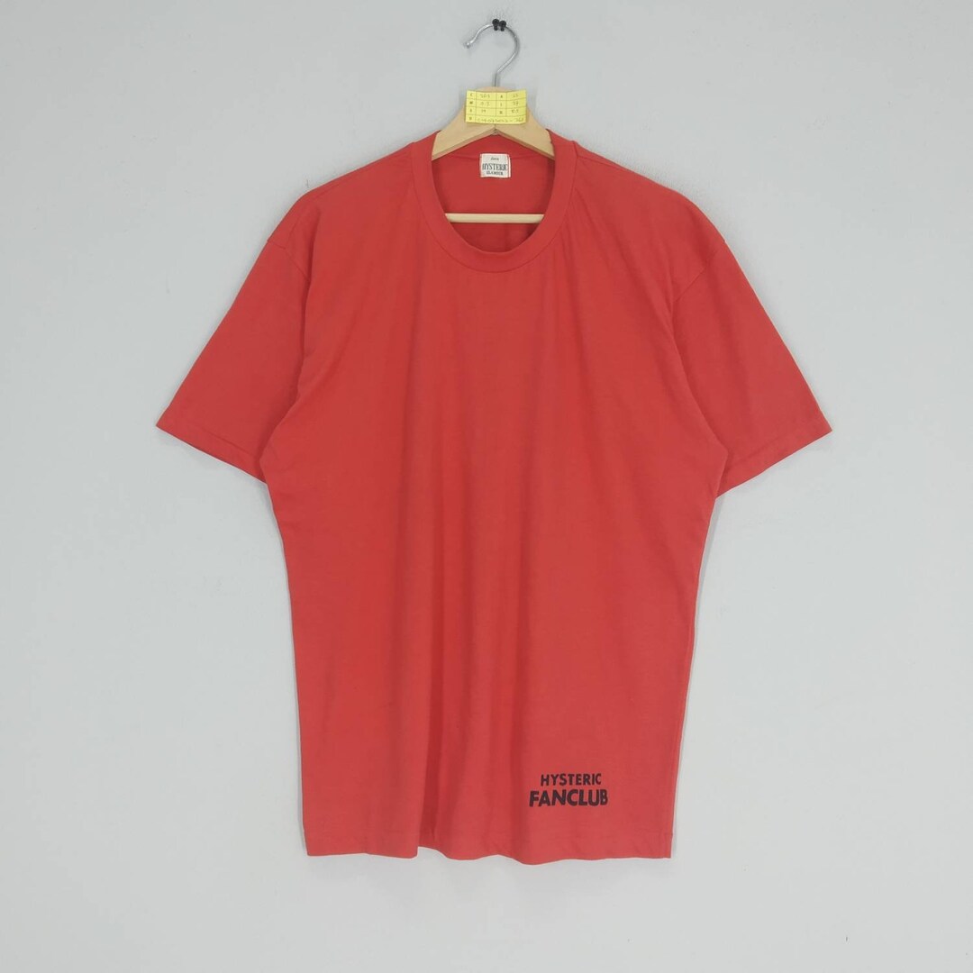 Vintage 90's Hysteric Glamour Japan Red Plain T-shirt