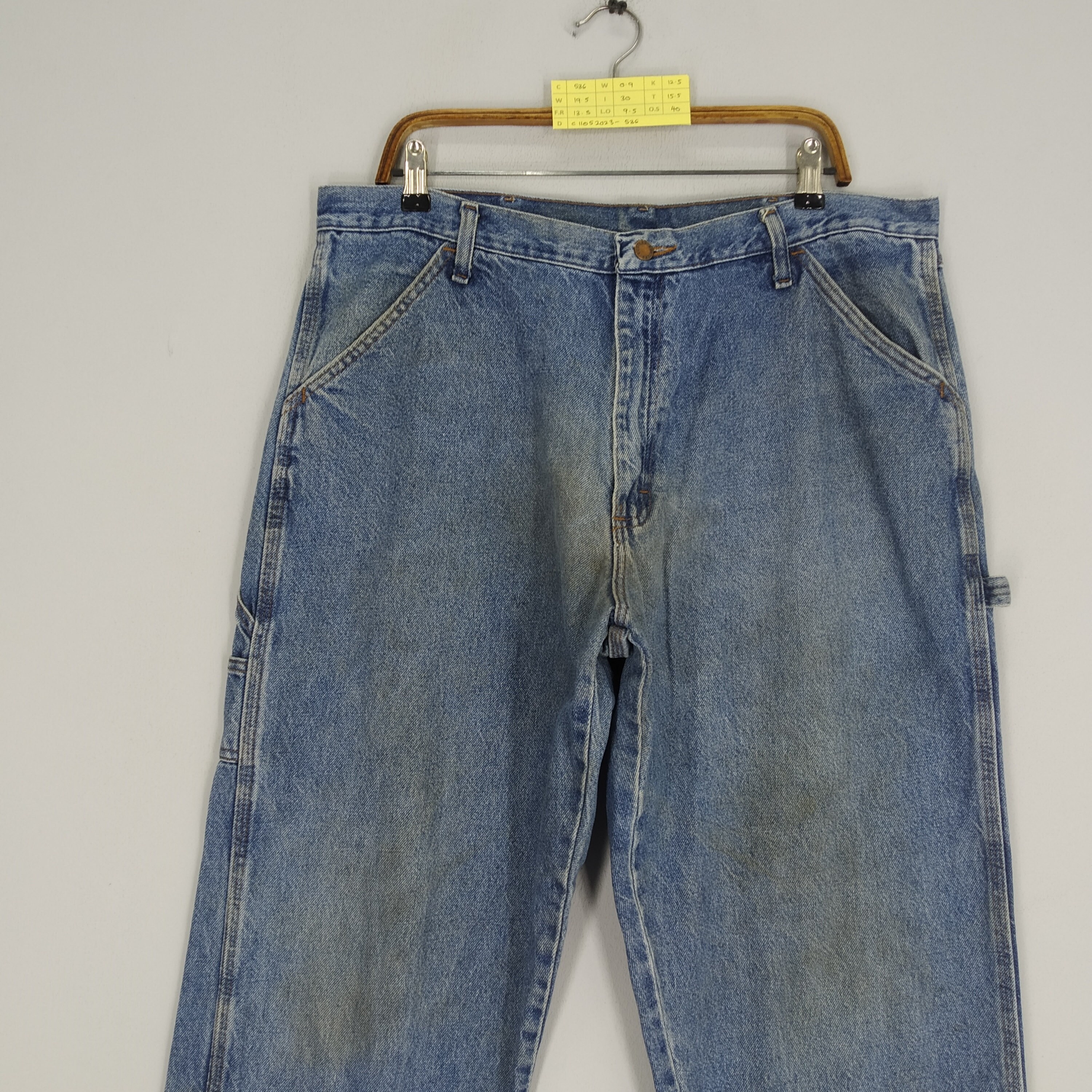 デニム・ジーパン WV PROJECT RIP OFF WASHED DENIM PANTS 5JH126 Size 39 Vintage Carpenter Utility Pants Denim Jeans Stone