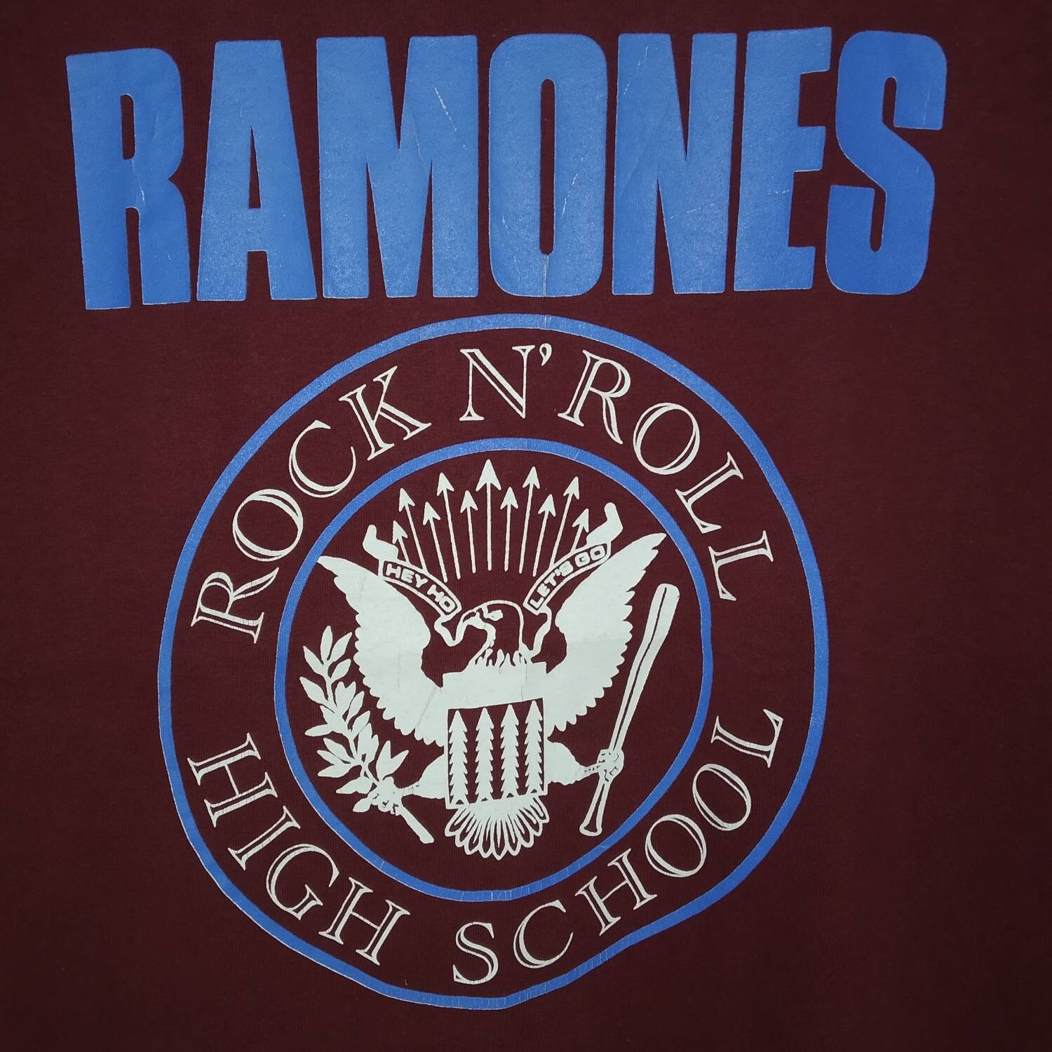 Vintage 90s the Ramones Rock N' Roll High School Hey Ho Let's Go