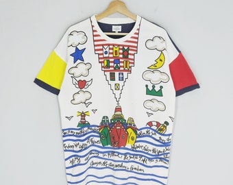 Rare Jean Charles De Castelbajac Sport OVP Full Print T Shirt Size