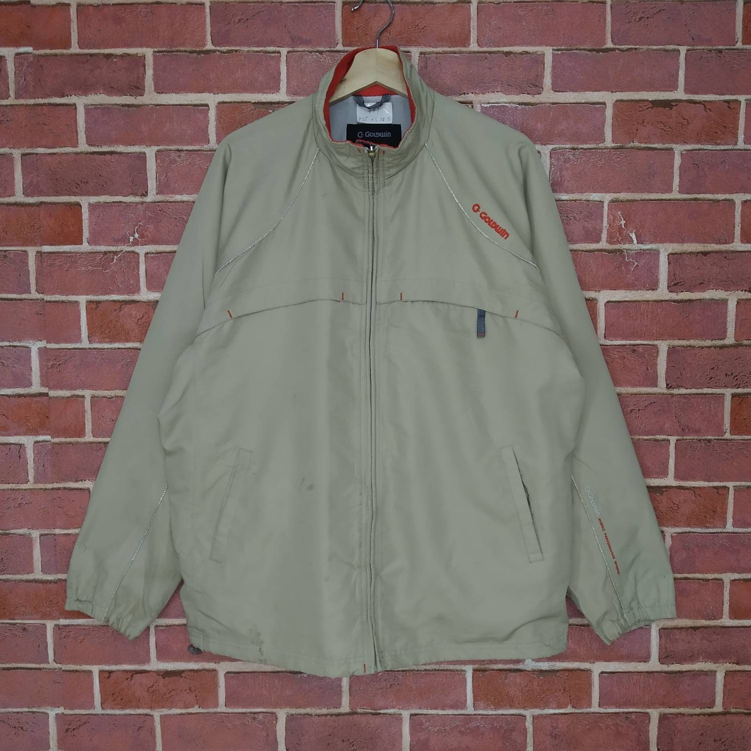 Rare!! Goldwin Training Windbreaker Jacket Zipper Goldwin