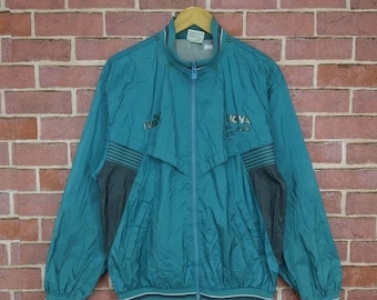 Vintage PUMA vindjacka i färgblock, mellanstorlek