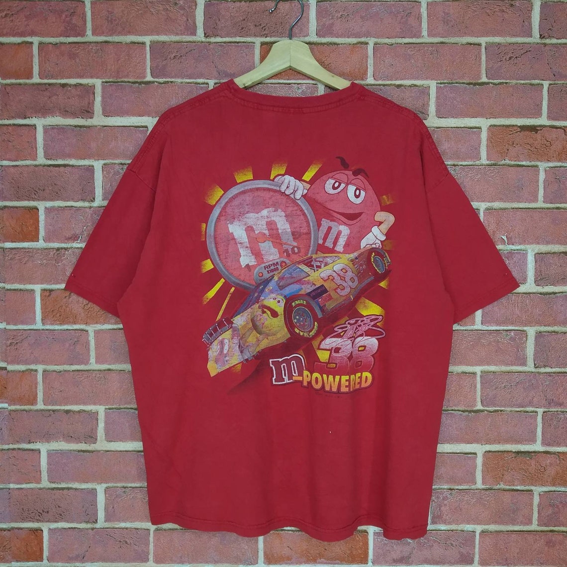Vintage M&m's Nascar Racing T-shirt Elliott Sadler Promo T-shirt Xl ...