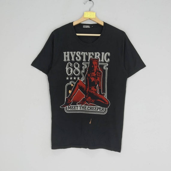 Vintage Hysteric Glamour Japan Girl Meet the Creeper Black Tshirt