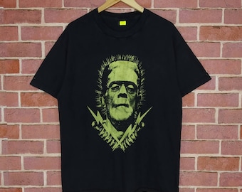 Vintage Frankenstein American Science Fiction Horror Film Promo Movie T-shirt Large size