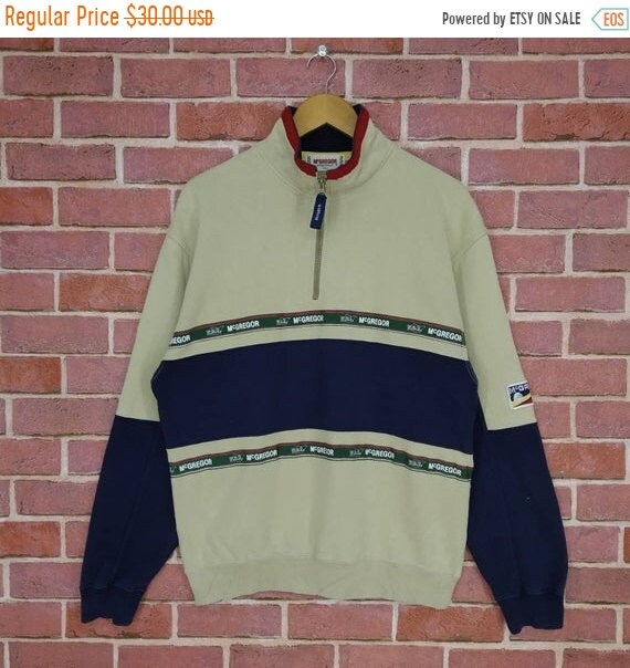 Rares Sweat shirt McGregor Sport a demi fermeture eclair unisexe taille moyenne Etsy France