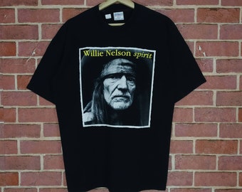 Vintage Willie Nelson Spirit World Tour Promo T-shirt Size L