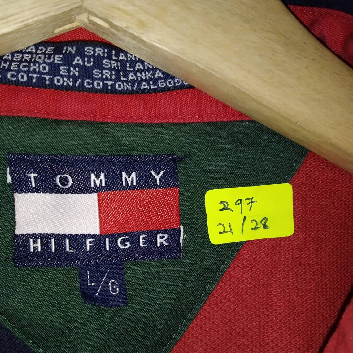Vintage Tommy Hilfiger Embroidery Logo Dual Colour Polo Shirt Unisex ...