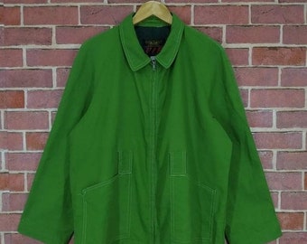 Rare!! Vintage 90s VIP Green Workwear Double Pocket Selvedge Jacket Medium size