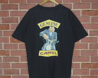 Rare!! Camel Big Logo Single Pocket Nice Design T-shirt XL size