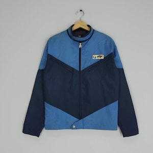 Vintage 90s Yak Motorsports Racing Jacket Blue Zipper Jacket Motor Size S