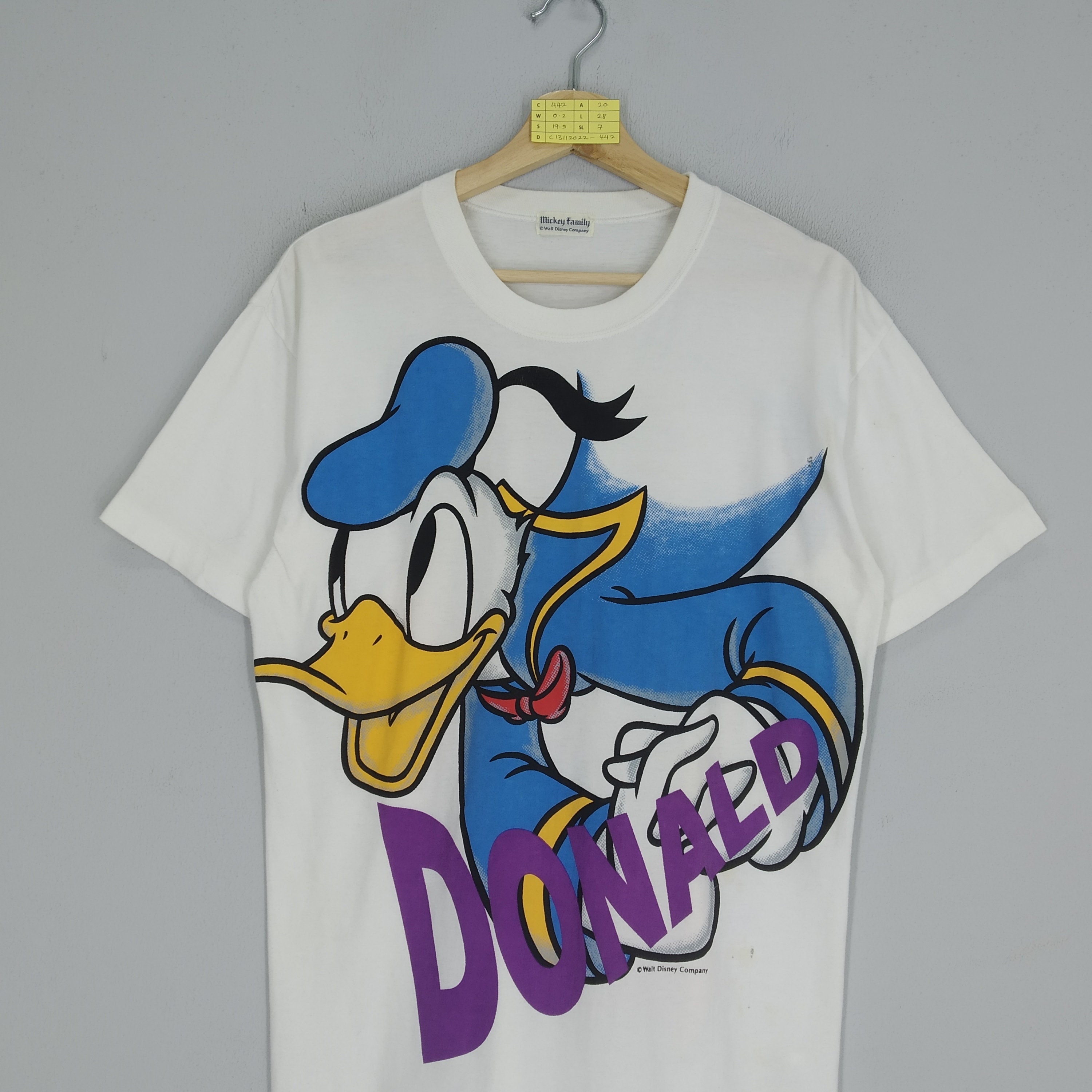 Vintage 90s Donald Duck Disney Cartoon Big Image Donald Duck