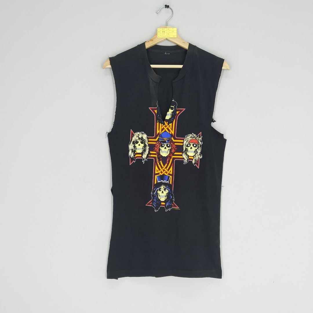 Official Guns N' Roses Firepower Distressed Logo T-Shirt - Men's Black Band Tee - View #8