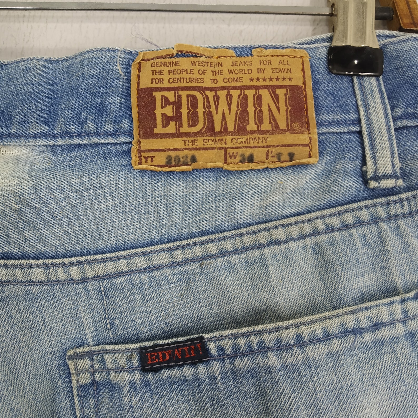 Vintage 90s Edwin Classic Stonewash Blue Baggy Jeans Edwin Japan Edwin ...