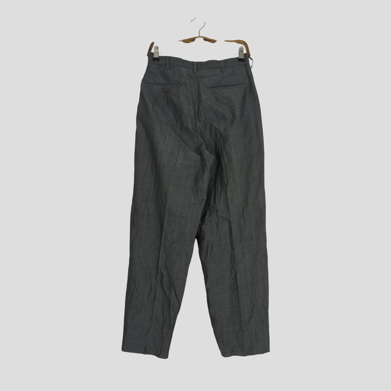 Size 29 Y's for Men Dark Gray Casual Pants Laine Wool Yohji