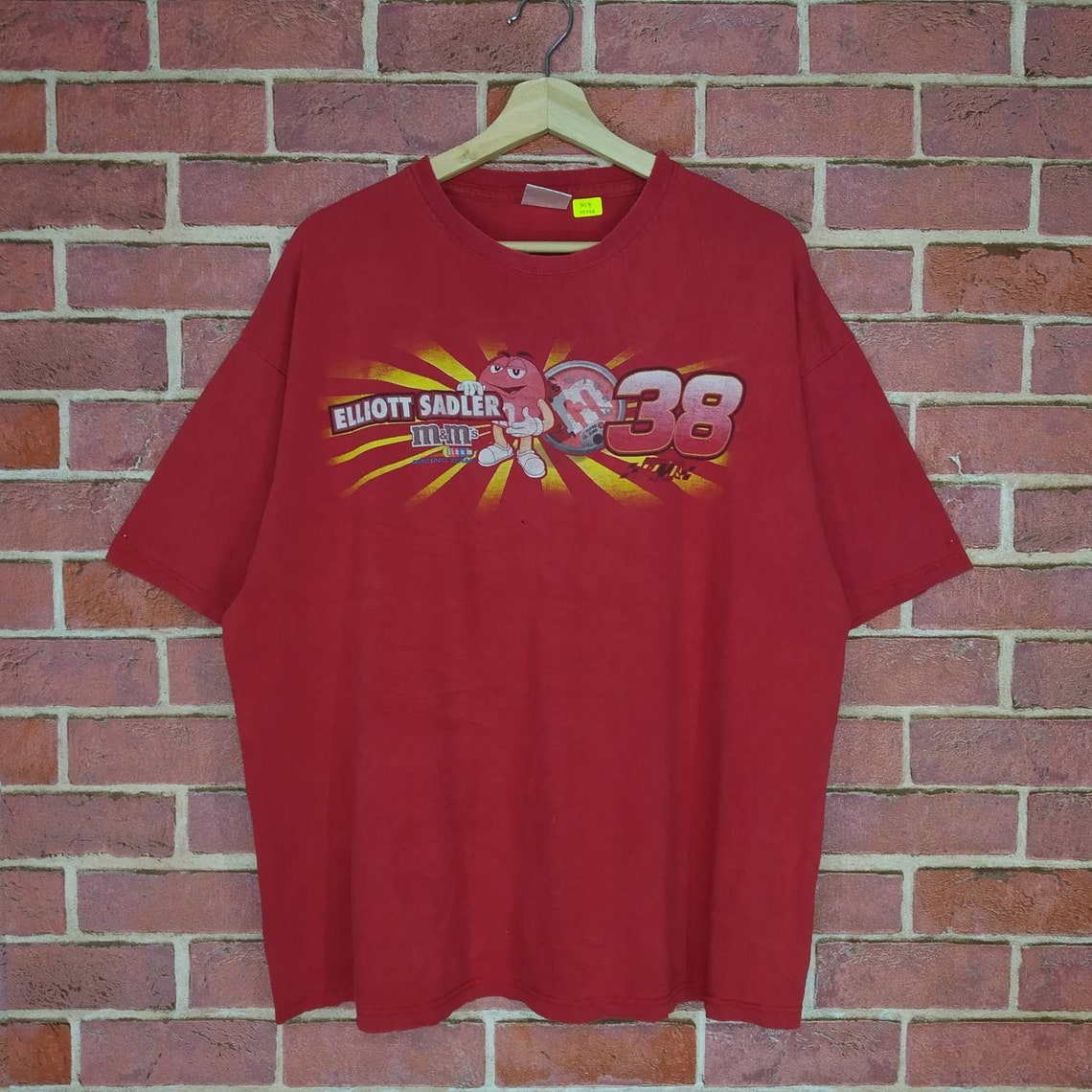 Vintage M&m's Nascar Racing T-shirt Elliott Sadler Promo T-shirt Xl ...