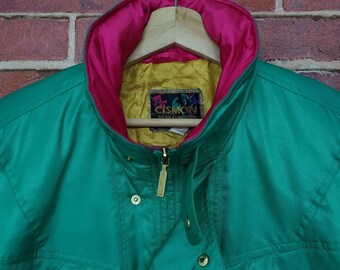 Vintage CISMON Ski Wear Jacket Colourblock Zipper Winter Jacket