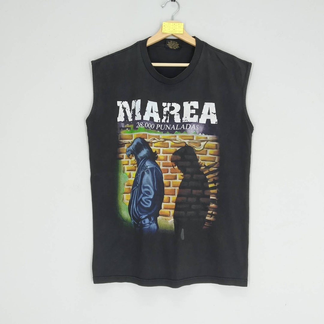 Camiseta sin mangas vintage de la banda de rock española Marea de
