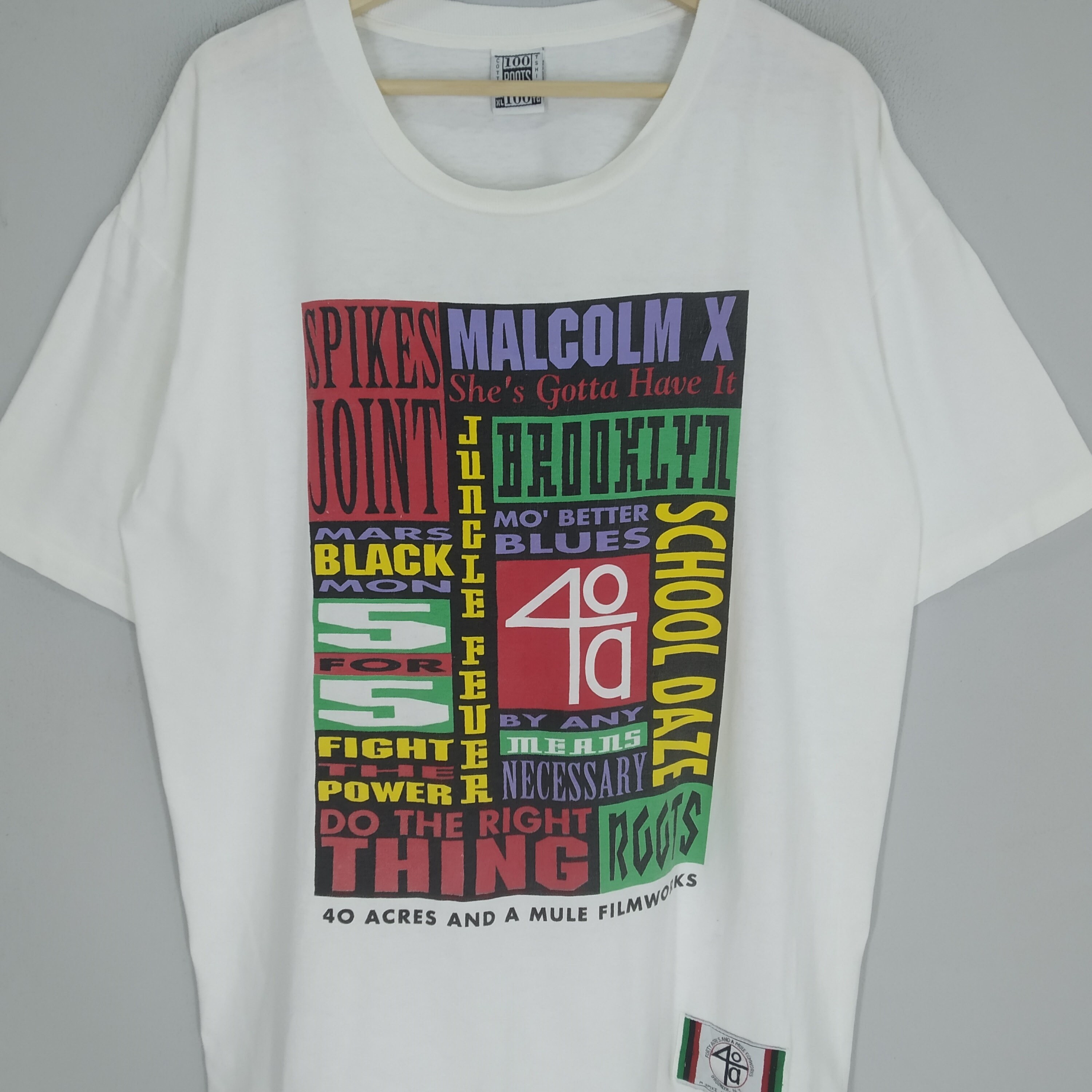 90年代のヴィンテージ スパイク・リー ジョイント ホワイト Tシャツ XL 