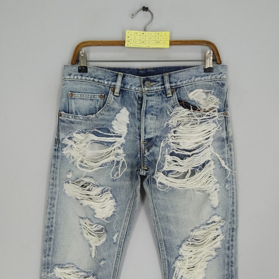 Vintage RNA Ripped Distressed Jeans Denim Faded B… - image 3