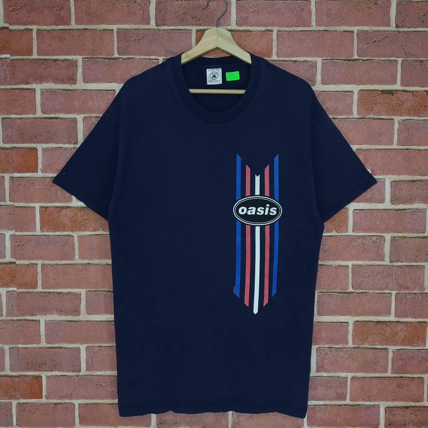 Oasis Tシャツ XL 90s Vtg 90s Oasis T-shirt Green XL/XXL Britpop Rock Band Liam