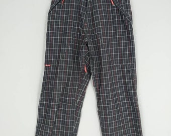 Size 34 Vintage Santa Cruz Checkered Black Skateboarding Multi Pocket Pants Santa Cruz Snowboard Skate Ski Pant W34