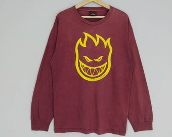 Vintage Y2K Thrasher vlammen hoodie trui Etsy Nederland