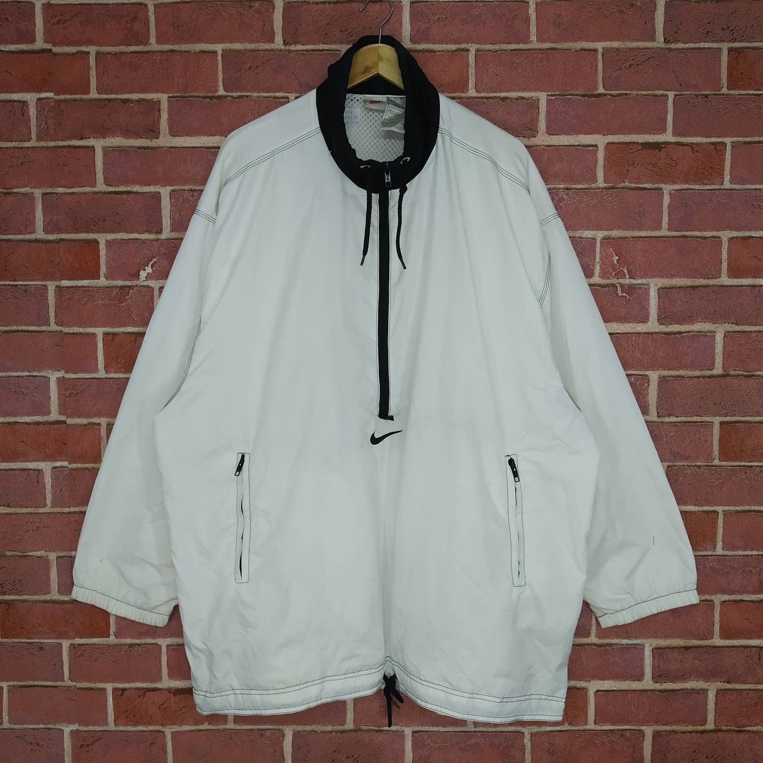 Nike Windbreaker Black and White - Etsy