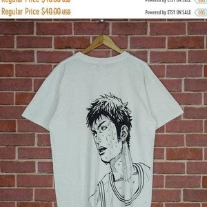 Zeldzaam!! Slam Dunk Japanse anime cartoon basketbal T-shirt grote maat