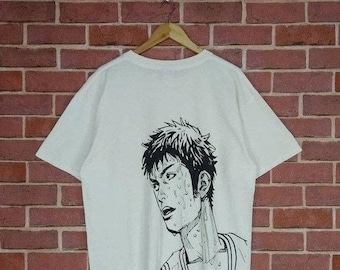 Rare!! Slam Dunk Japanese Anime Cartoon Basketball T-shirt Large size