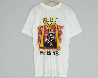 Vtg 80s “MCLENIN'S” MCDONALDS PARODY Tshirt // 90s Vintage Fitted