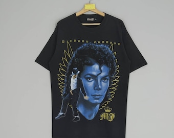 Camiseta promocional vintage de Michael Jackson, cantante de pop rock legendario, años 90, talla L