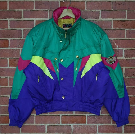 Z189【XL】CISMON スキーウェア 上下セット 90s レトロ 良品 ヴィンテージ CISMON スキーウェア ジャケット カラーブロック