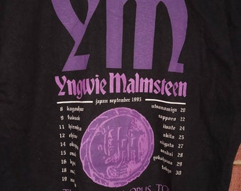 Vintage 90s Yngwie Malmsteen Heavy Metal Promo Music Tour