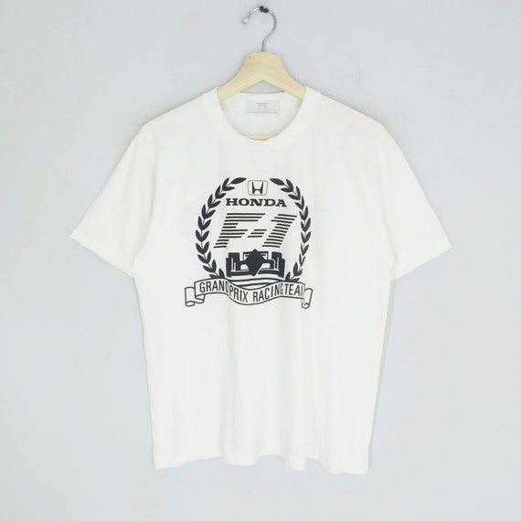 Vintage 90s Honda Racing Team F1 White Tshirt Medium Honda Racing Vintage 90s Honda Racing Team F1 White Tshirt Medium Honda Racing