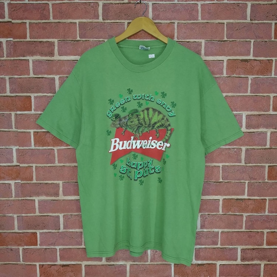 Vintage Budweiser Happy St. Pat s Green T shirt XL Size Etsy Ireland