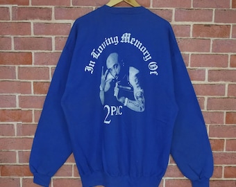 Bluza z kapturem w stylu hip-hopowym z lat 90. Tupac Shakur w hołdzie pamięci 2PACa w rozmiarze XL