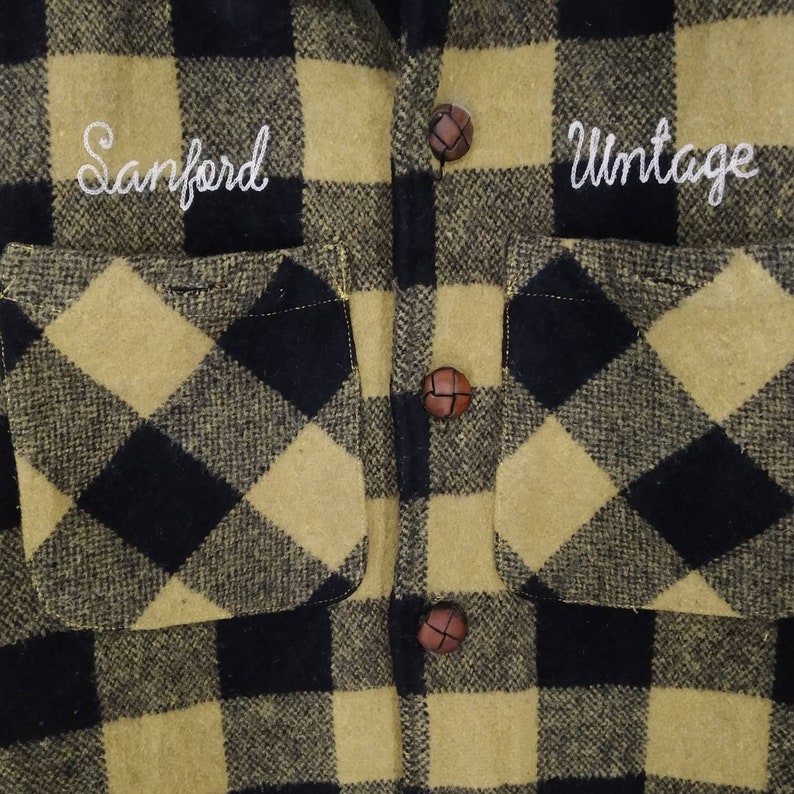 Sanford Vintage Double Pocket Workwear Style Button Down medium size Rare!