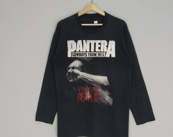 PANTERA90sヴィンテージロンT【サイズL】 Vintage 90s PANTERA Cowboys From Hell Men's Metal Band T-shirt