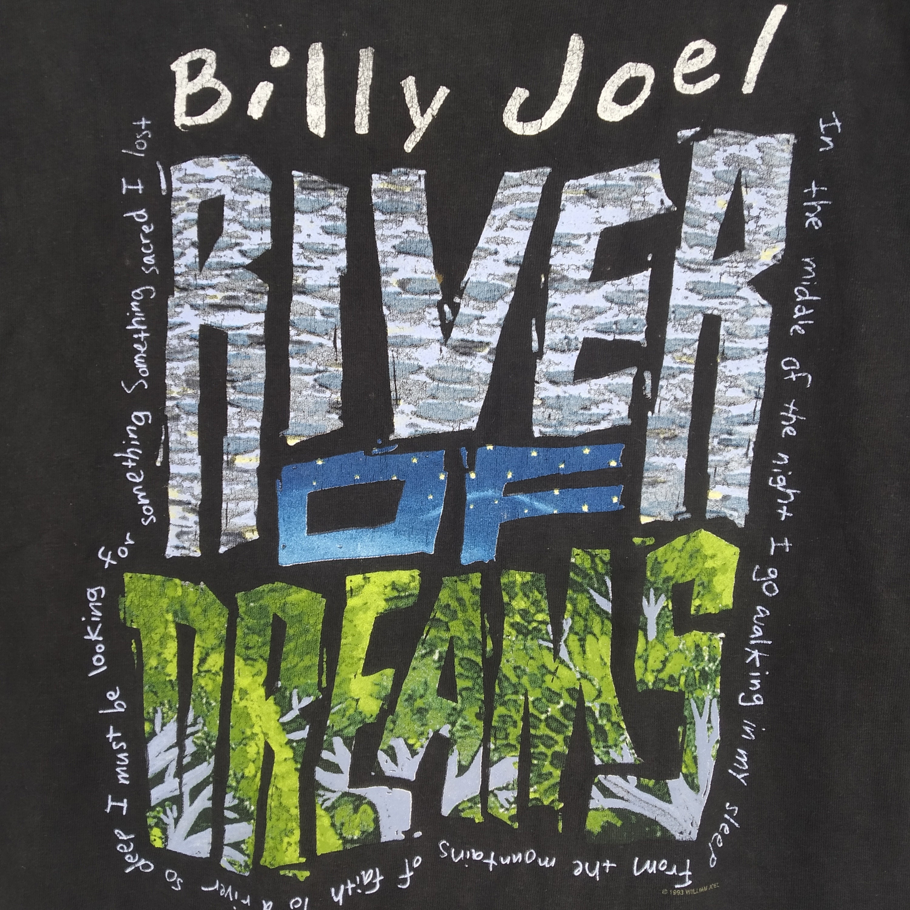 Vintage 90s 1993 Billy Joel River of Dreams American Singer Music 